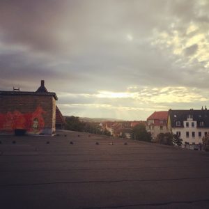 Hier sind wir: Über den Dächern von Hildesheim