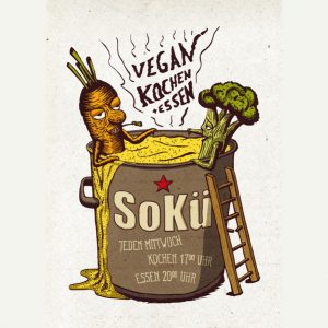 SoKü, Logo, Kochtopf, Gemüse, Suppe